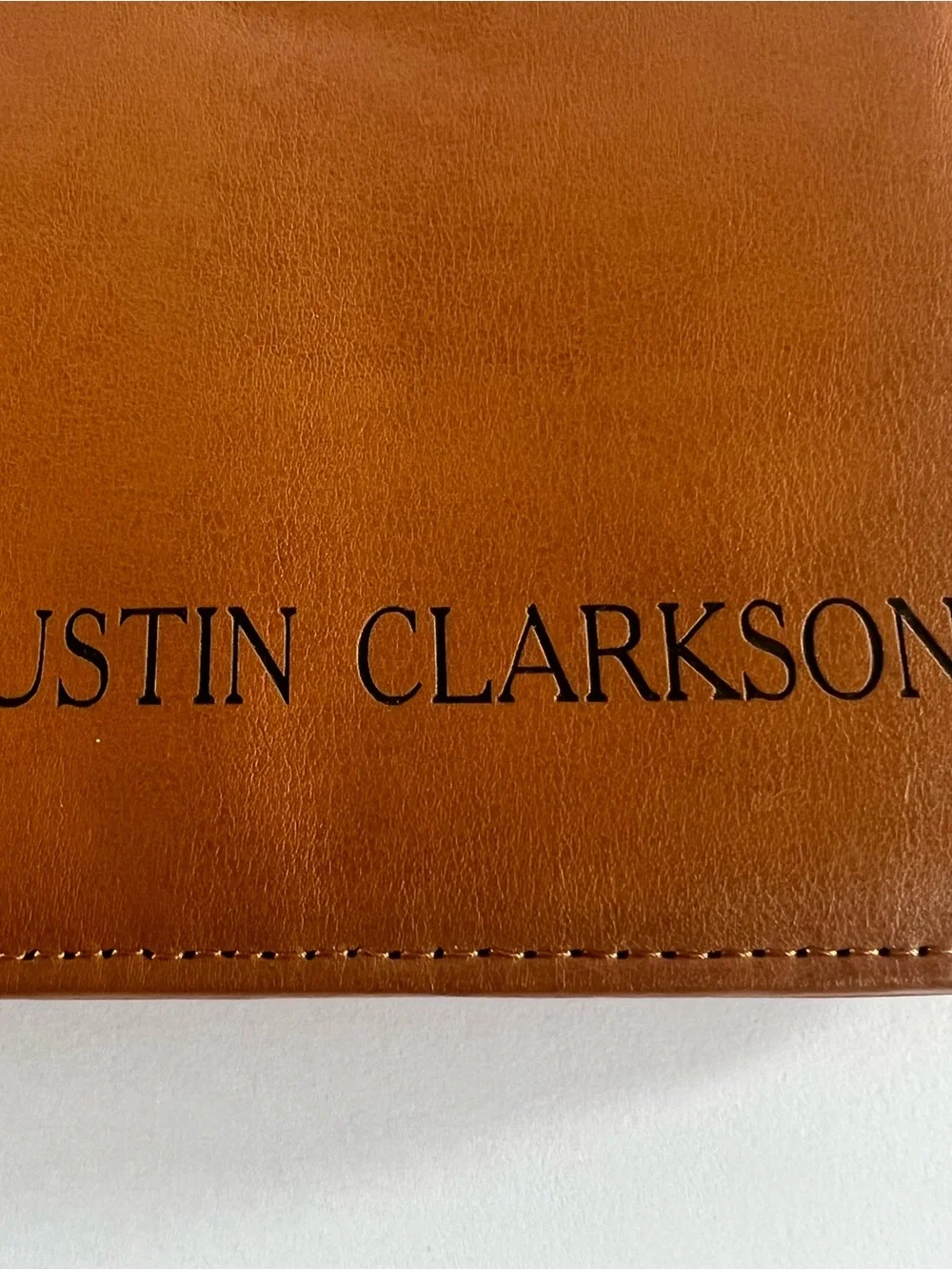Leather Portfolio Folder in Cognac Brown